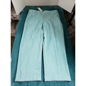 Alfred Dunner Pants Size 20 Womens Green Pull On Corduroy Stretch Ladies NWT